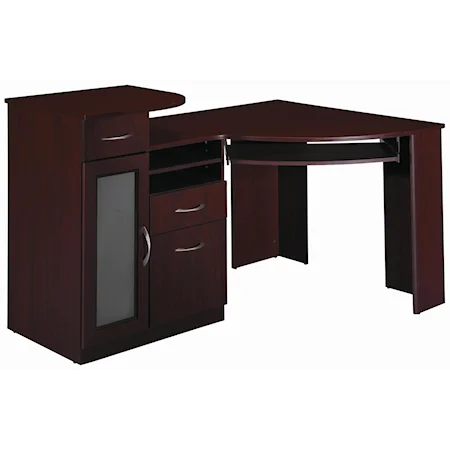 Contemporary Corner Desk with Retracting Keyboard